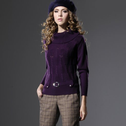 Someother Purple Collar Sweater